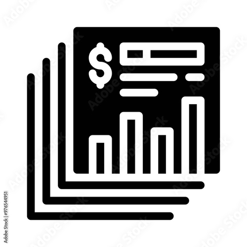 financial report glyph icon