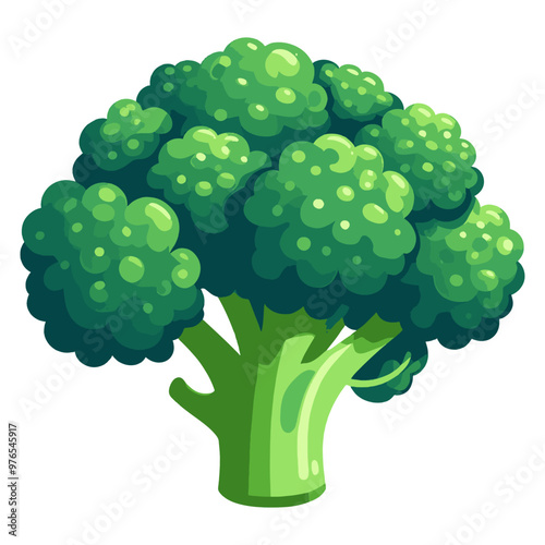 Fresh broccoli vegetable vector illustration