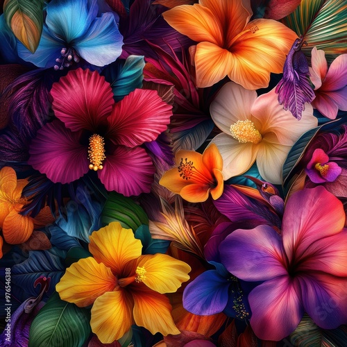 A colorful bouquet of flowers with a variety of colors including yellow, orange, and purple. The flowers are arranged in a way that creates a sense of harmony and balance