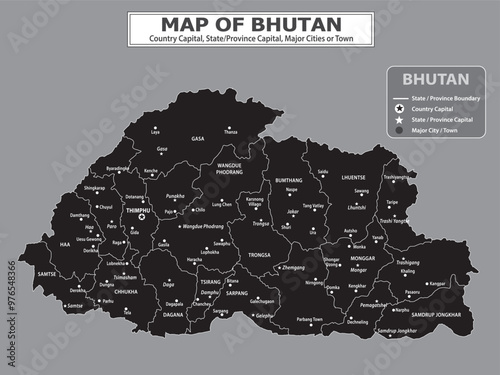 Geography Political map. Political map of country with capital, province or state capital, major cities and town.
