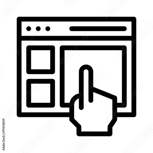 touchscreen line icon photo