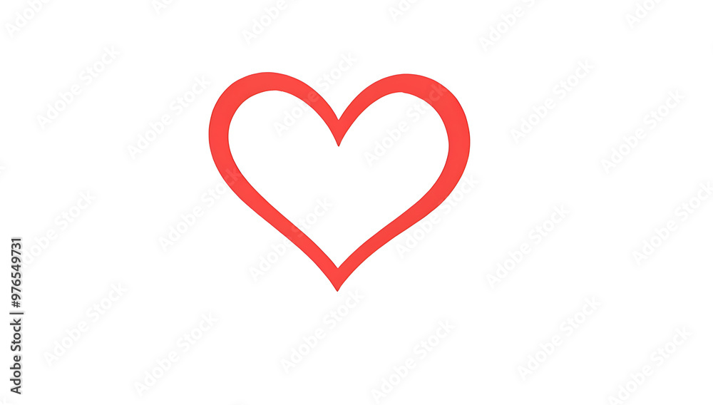A minimalist red heart icon, isolated on a plain white background. Ideal for love-themed designs, healthcare branding, or charity concepts A minimalist red heart icon, isolated on a plain white background. Ideal for love-themed designs, healthcare branding, or charity concepts