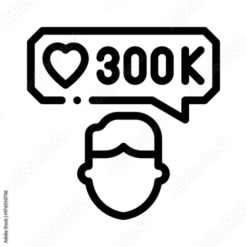 influencer line icon