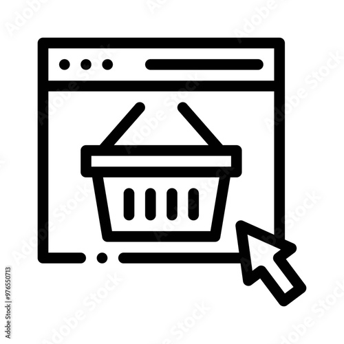 e commerce line icon