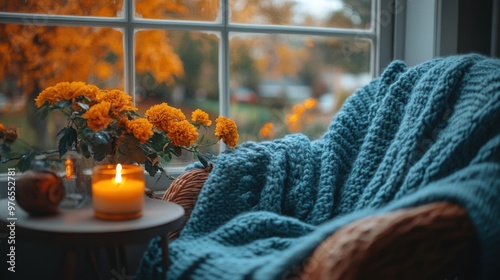 Cozy Autumn Vibes: Soft Sweater, Candlelight, and Warm Colors Captured with Sony Alpha 7R IV & 35mm Lens photo