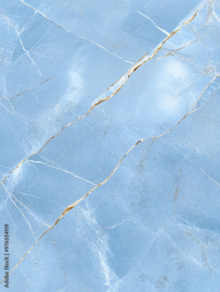 Fototapeta premium Light Blue Marble Texture Background - Natural Textured Surface with elegant veins, soft blue hues, luxurious, elegant, and contemporary.