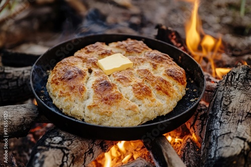 Wallpaper Mural Damper, A traditional Australian soda bread, originally prepared by early settlers and bushmen, typically cooked over an open fire and served with butter, golden syrup, or jam. Torontodigital.ca
