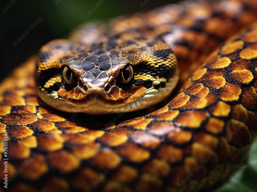 closeup capturing the intricate patterns of a snake skin closeup capturing the intricate patterns of a snake skin