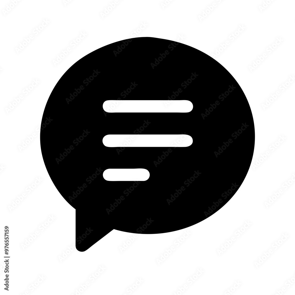 A chat bubble icon vector illustration A chat bubble icon vector illustration