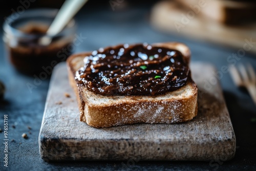 Vegemite on Toast, A savory spread made from yeast extract photo