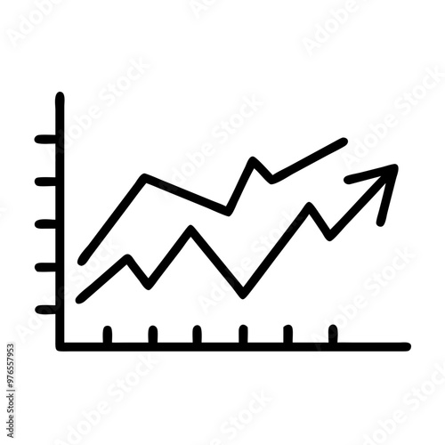 Stock market graph icon  vector