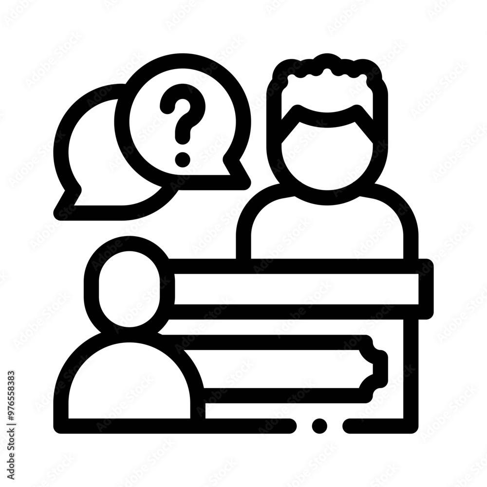 interview line icon interview line icon
