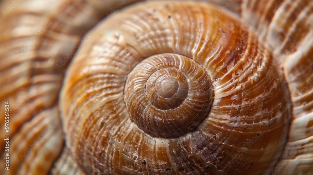 Close-up of a Snail Shell's Spiral Close-up of a Snail Shell's Spiral