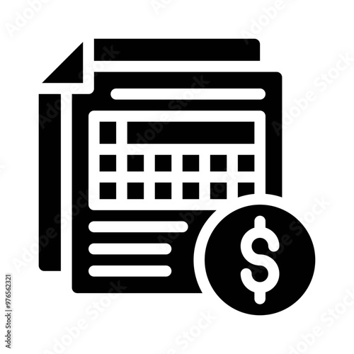 tax glyph icon