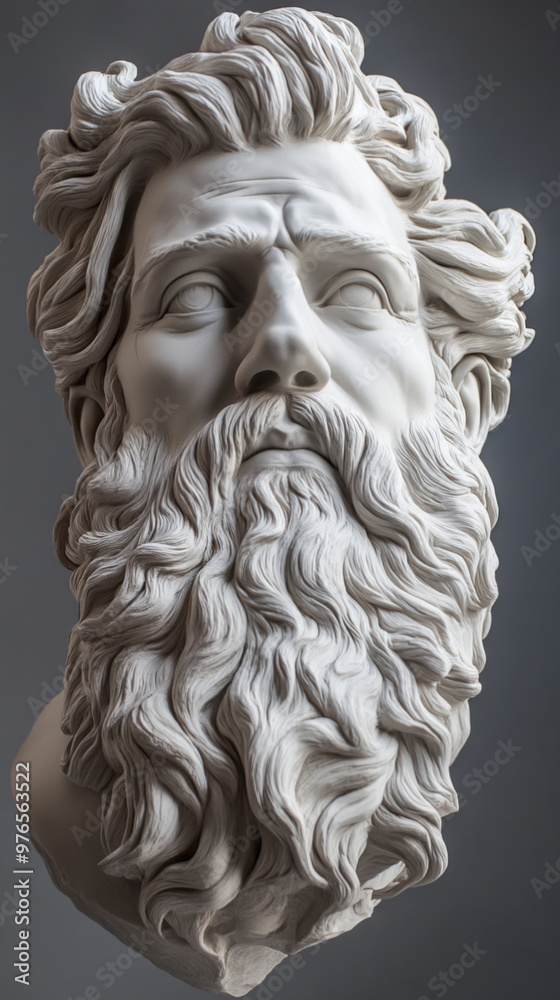 Ancient greek statue, portrait of Poseidon Ancient greek statue, portrait of Poseidon