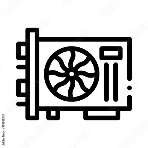 graphics card line icon