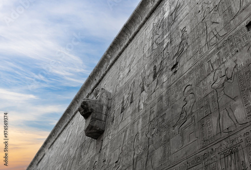 The Temple of Edfu at Aswan Egypt. photo