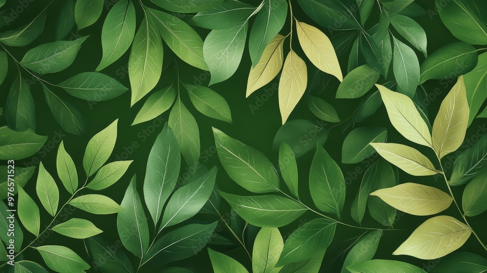 Green Leaves Pattern Background Texture Design Green Leaves Pattern Background Texture Design