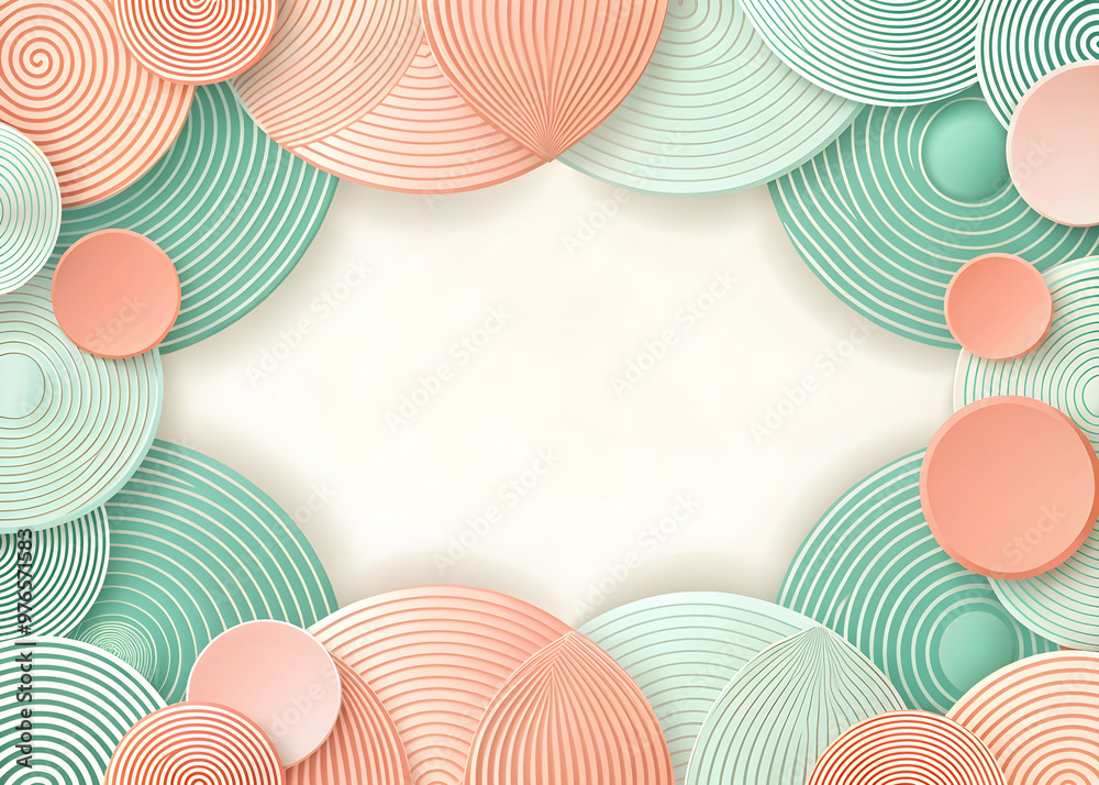 Pastel Circle Frame Background Pastel Circle Frame Background
