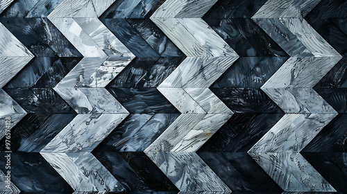 Abstract black and white geometric pattern.