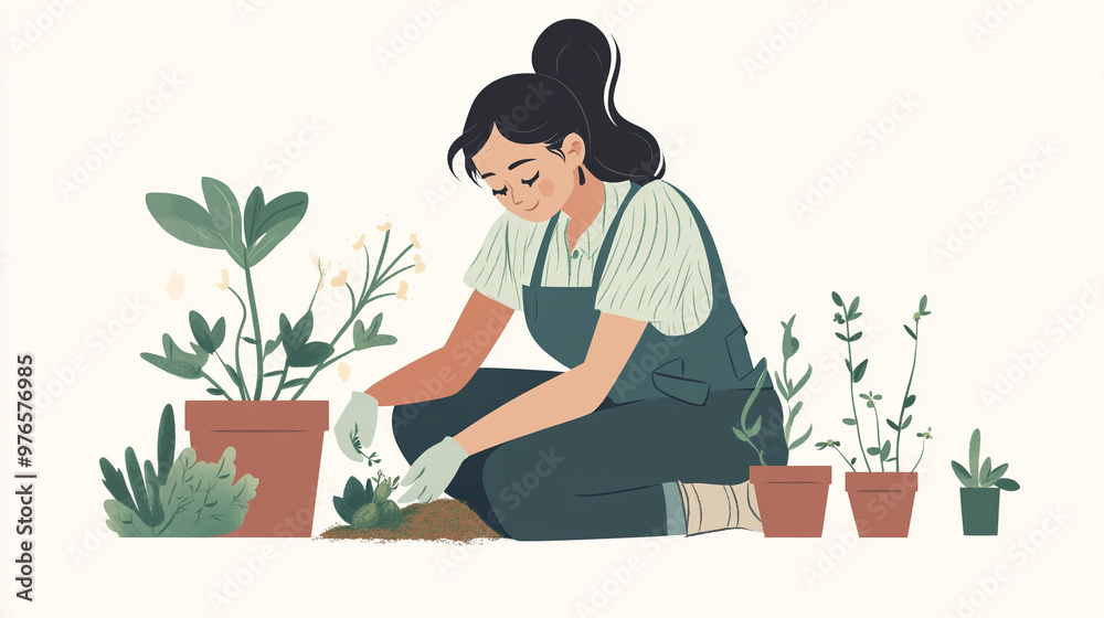 Planting flowers in pots Planting flowers in pots
