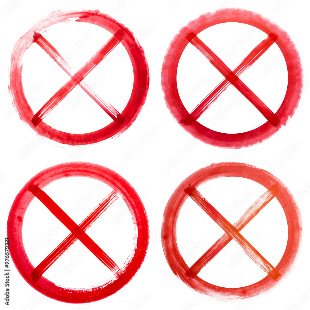 red caution warning prohibition symbol, diagonal cross mark inside a thin circle, brush strokes watercolor ink transparent background, stop, danger. red caution warning prohibition symbol, diagonal cross mark inside a thin circle, brush strokes watercolor ink transparent background, stop, danger.