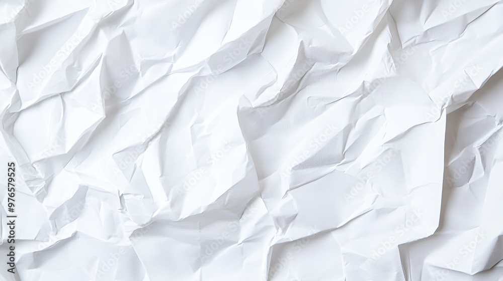 Fototapeta premium Clean and Crumpled White Paper Background
