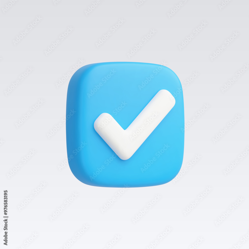 3d Realistic Check mark button vector illustration 3d Realistic Check mark button vector illustration