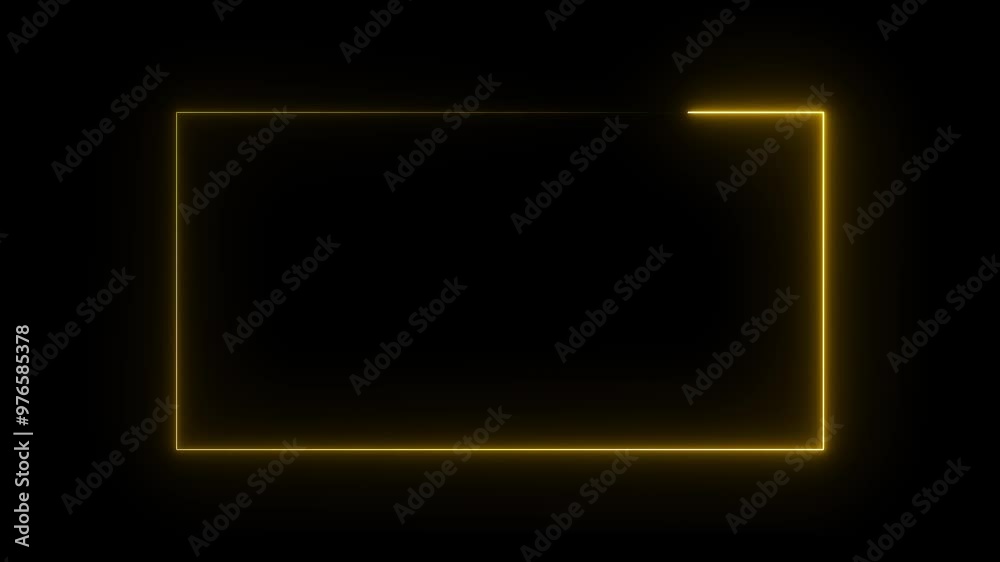 Bright neon effect rectangle frame Loop background. Animation of glowing neon rectangles abstract background. Bright neon effect rectangle frame Loop background. Animation of glowing neon rectangles abstract background.