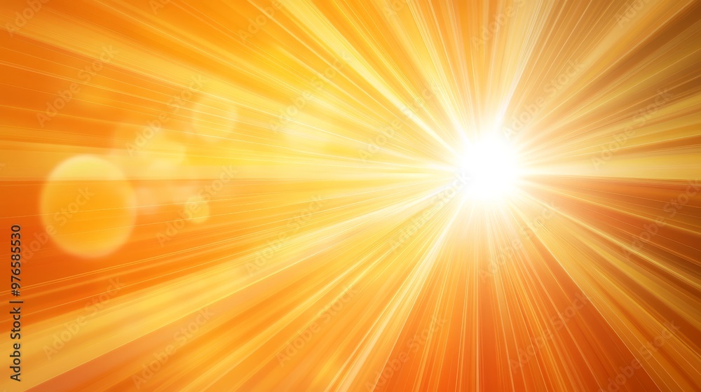 Fototapeta premium Bright Yellow Sun Rays Abstract Background