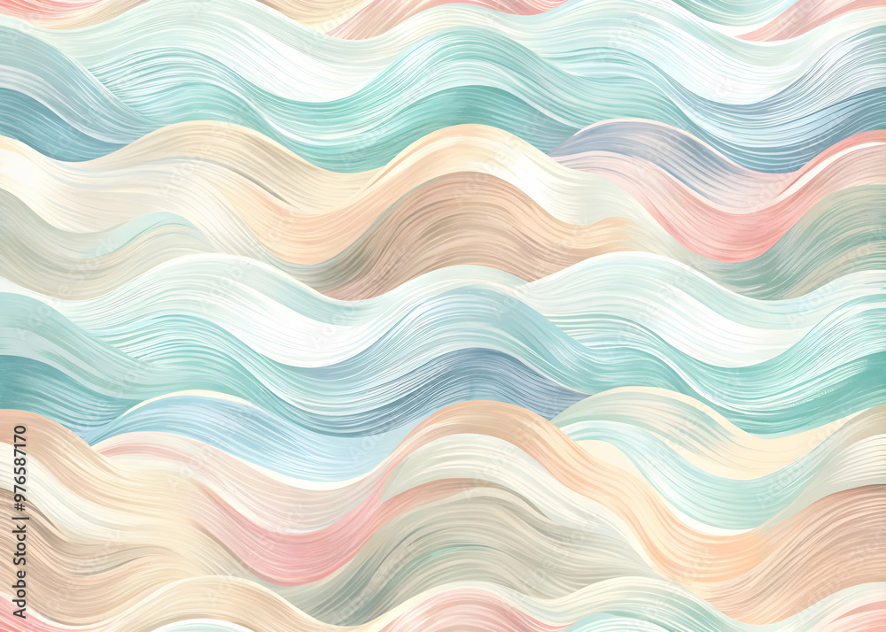Pastel Dream Waves: A soothing abstract background of flowing pastel hues in a painterly style.