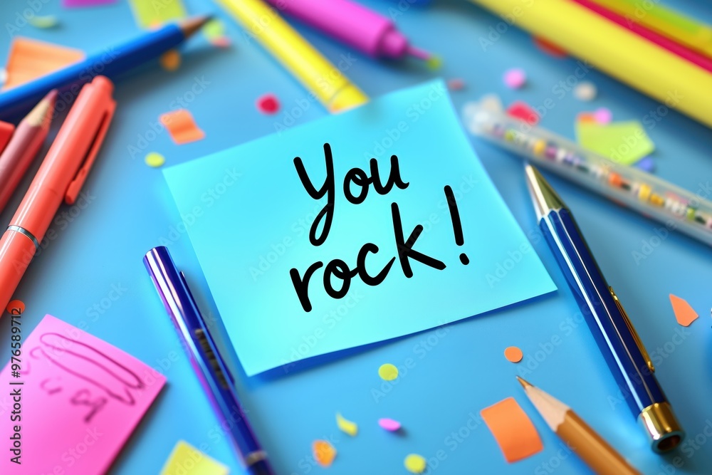 Bright Sticky Note with 