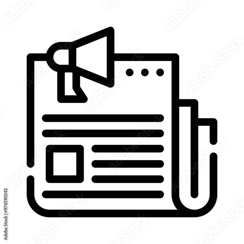 bulletin line icon