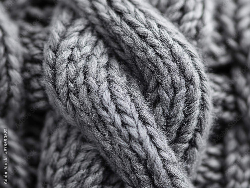 Monochrome Knitted Texture with braided patterns Monochrome Knitted Texture with braided patterns