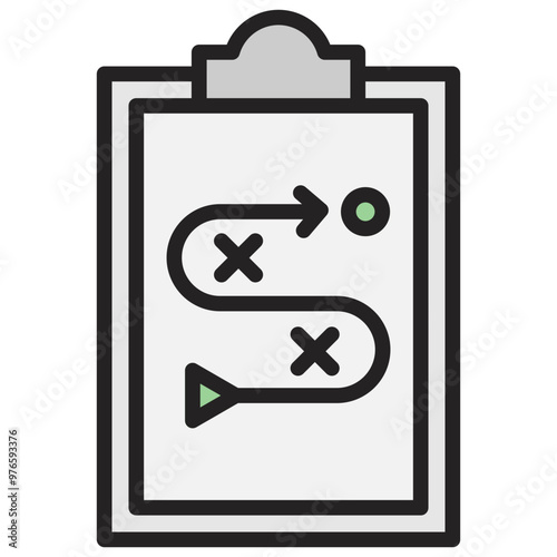 Strategy icon with line color style