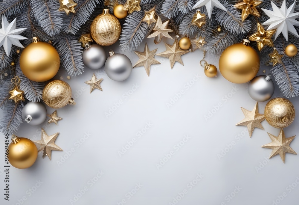 Christmas decorations. Background with space for text or image.
Christmas decorations. Background with space for text or image.