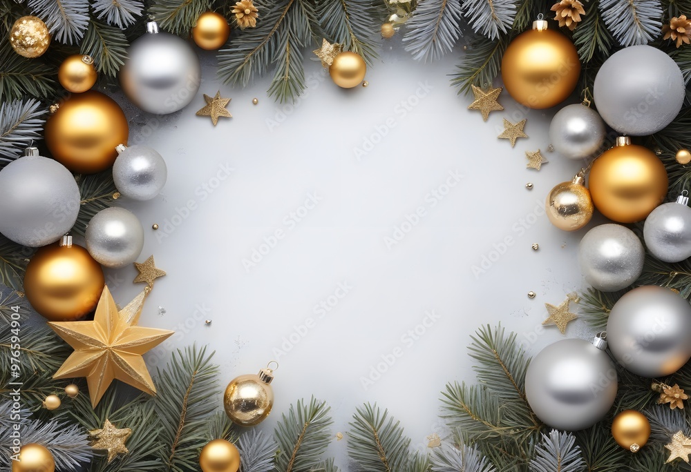 Christmas decorations. Background with space for text or image.
Christmas decorations. Background with space for text or image.