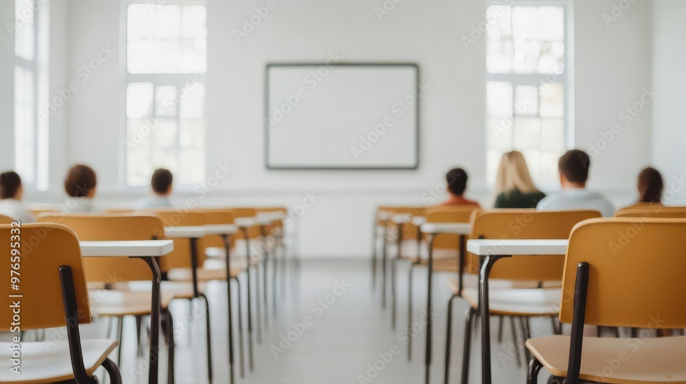 A bright and airy classroom with natural light and students participating in an interactive lesson, classroom, natural light, interactive lesson A bright and airy classroom with natural light and students participating in an interactive lesson, classroom, natural light, interactive lesson