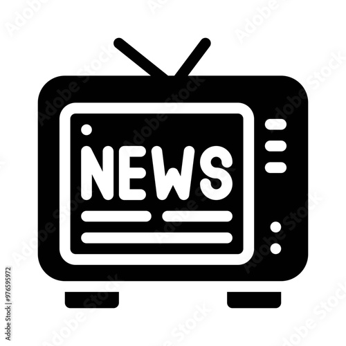 television glyph icon