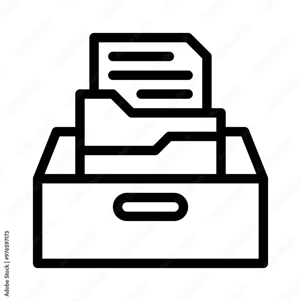 file cabinet line icon