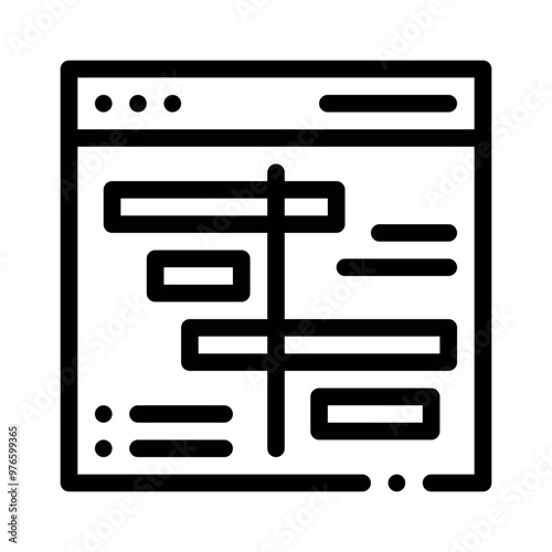 Gantt chart line icon