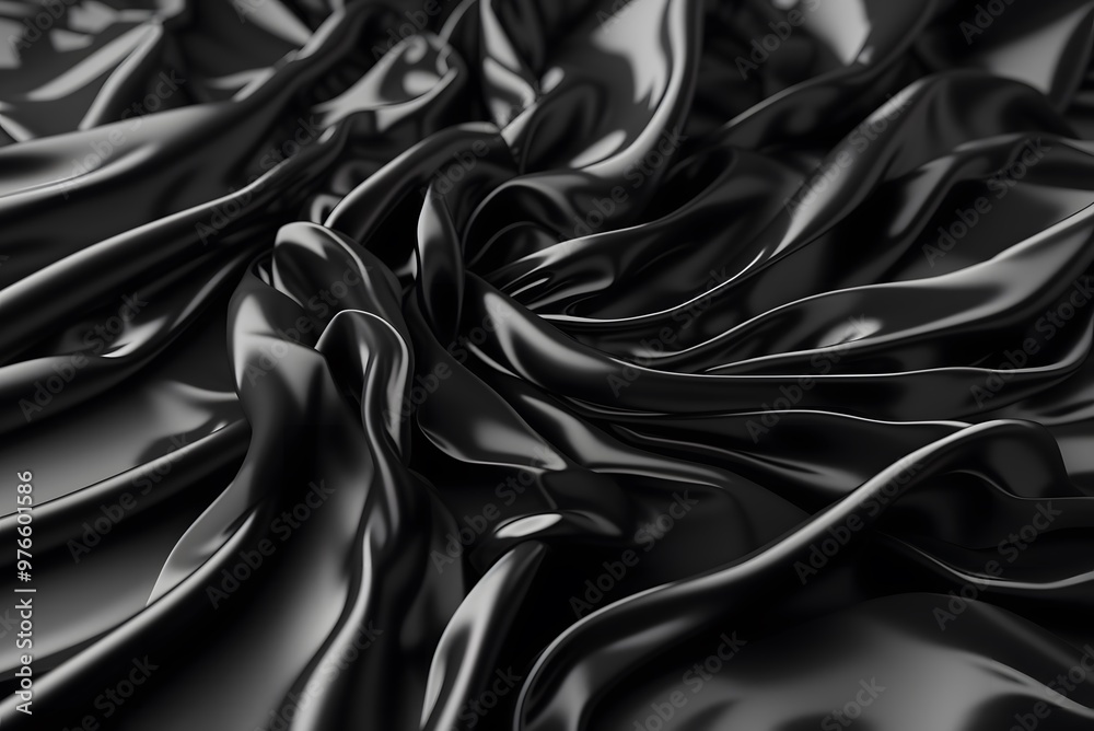Abstract background in black. Draped fabric.
Abstract background in black. Draped fabric.