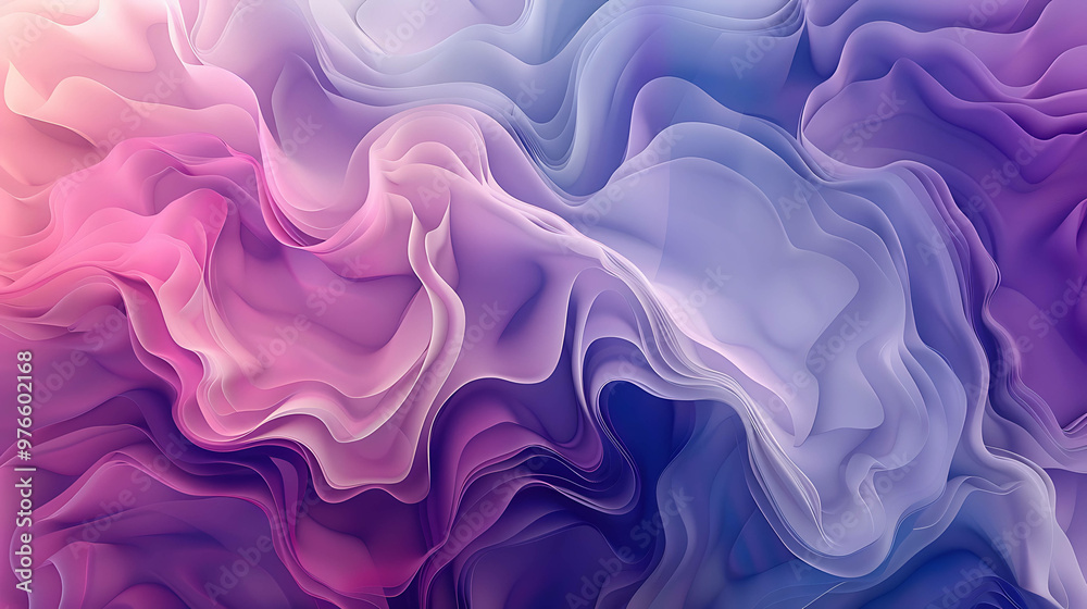 Obraz premium Abstract wavy background with pink, purple, and blue tones.