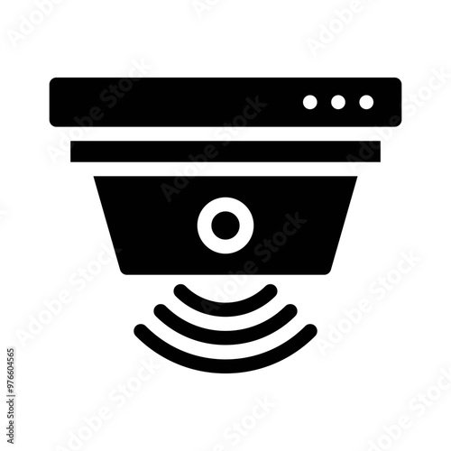 motion sensor glyph icon