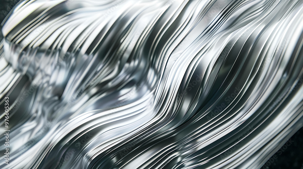 Abstract silver metallic background with a wavy texture. Abstract silver metallic background with a wavy texture.