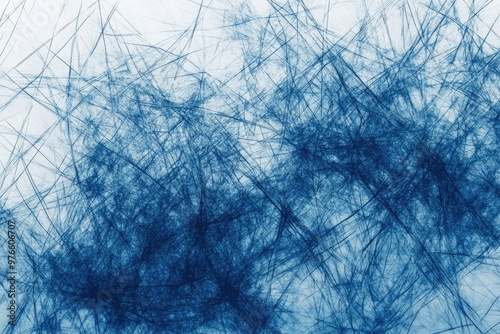 Abstract blue pattern with dynamic lines and textures, creating a sense of movement and depth suitable for backgrounds or designs.