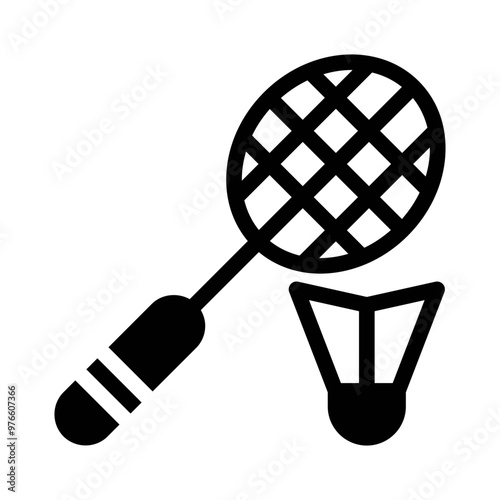 badminton glyph icon