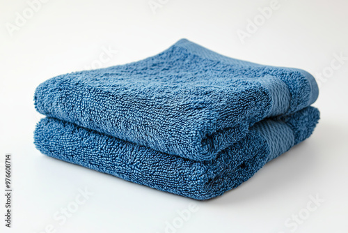 Sports towel neatly folded on a white background 