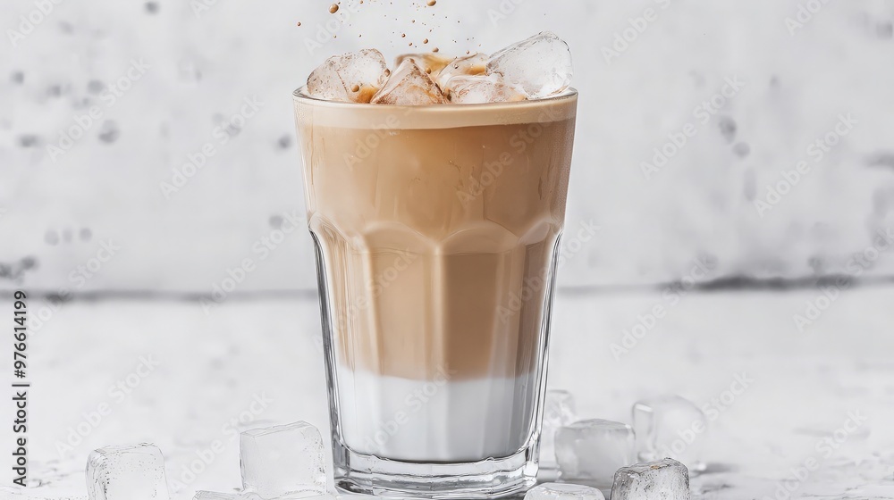 Iced Coffee with Milk and Ice Iced Coffee with Milk and Ice