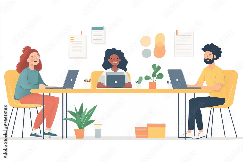 Colleagues who are talking in the office Colleagues who are talking in the office
